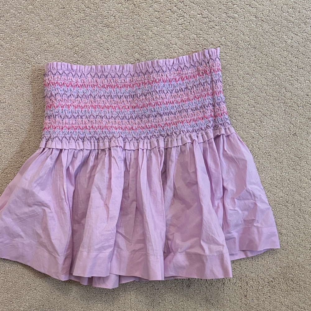 Lilac Smocked A-Line Skirt